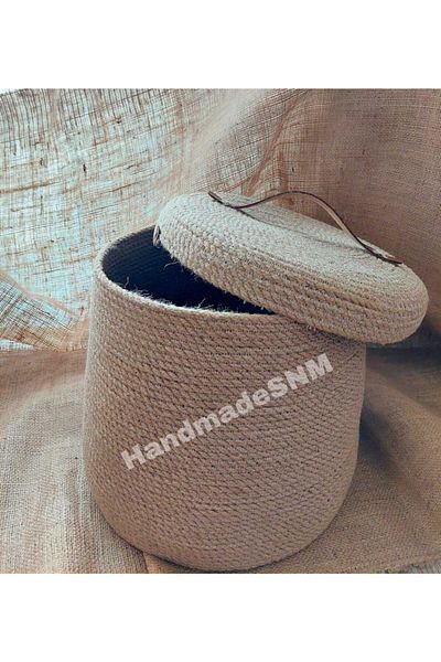 HandmadeSNM Декоративна плетена кошница - многофункционална
