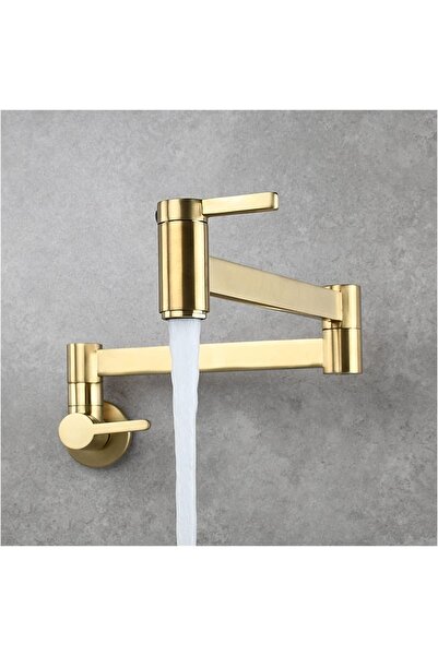 OEM Mutfak Ocak Üstü Musluk Pot Yeni Model Gold Altın Dore Renk Ithal 7 Yıl G...