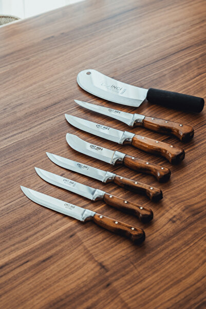 Cavit İnox Mutfak Bıçak Seti Et Ekmek Sebze Meyve Soğan Salata Bıçak Seti 7 P...