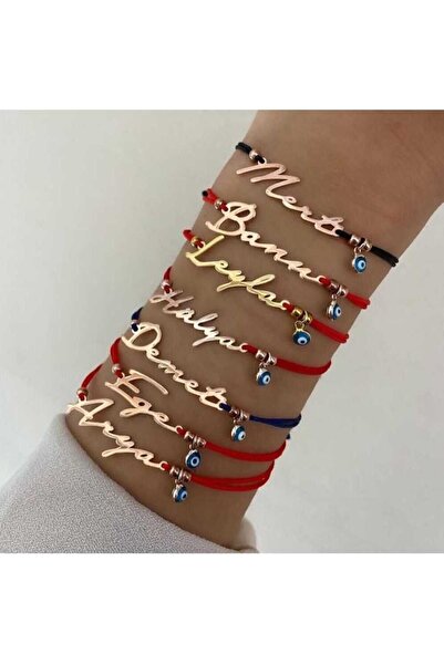 vogutima Kadın Gümüş Bileklik - Isimli Ip Kişiye Özel Istenilen Her Renkte Ip...