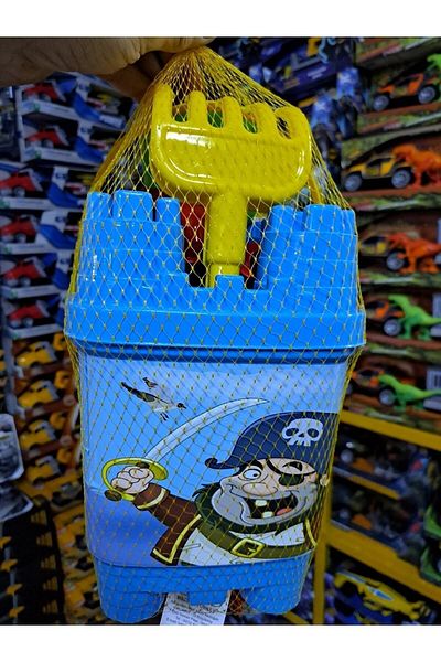 Ailenizin Oyuncakçısı Sand Bucket - Sand Figure Toy with Rake Bucket, Shovel and Handle, Water Bottle Gift