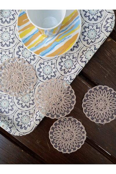 Emtory Home Салфетка за презентация Milan Model 6 Pieces Cup Side - Капучино коктейлна салфетка