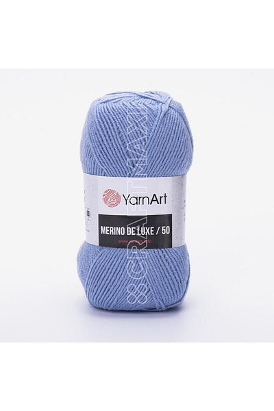 Yarnart MERINO DE LUXE 50 - Κορδόνι γαλάζιο πλεκτό - 3042