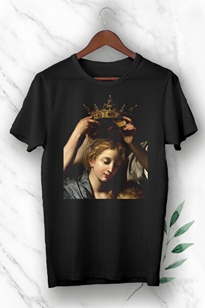 perseusshopping Art Bartolomeo Cavarozzi Painting εμπριμέ μαύρο μπλουζάκι Unisex