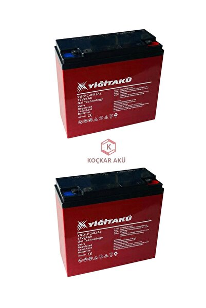 YİĞİT AKÜ 12v 24ah Jel Akü 2'li Set