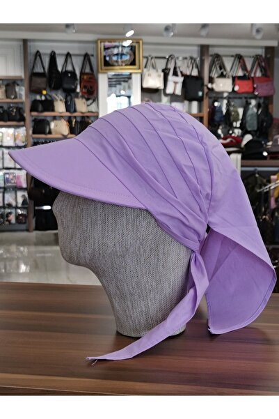 Özgöksu Şapka Kadın Yazlık Bağlamalı Siperli Bandana Siperli Eşarp