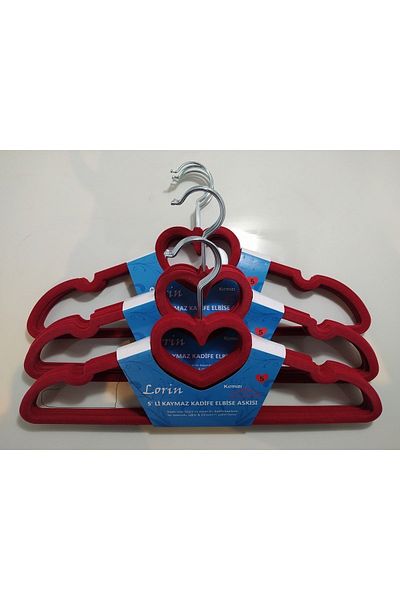 Lorin 10-Piece Velvet Non-Slip Clothes Hangers Red Fujya