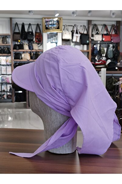 Özgöksu Şapka Kadın Yazlık Bağlamalı Siperli Bandana Siperli Eşarp