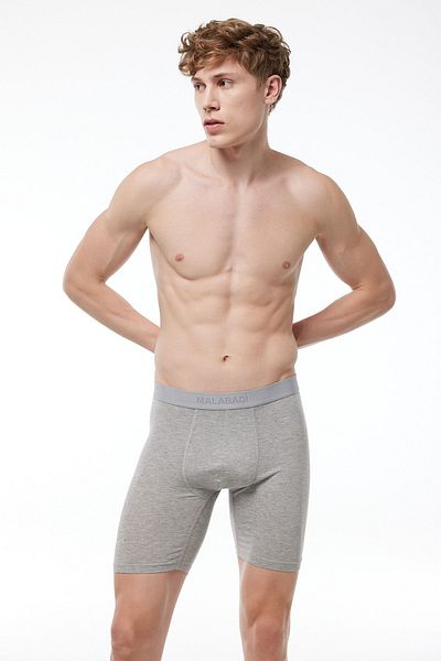 Malabadi Ανδρικό Grey Modal Boxer - Long Leg, 019 Model