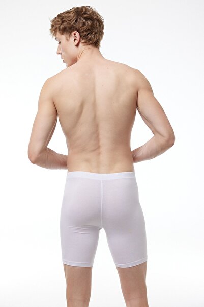 Malabadi White Modal Boxers - Ανδρικά, μακριά πόδια, 018