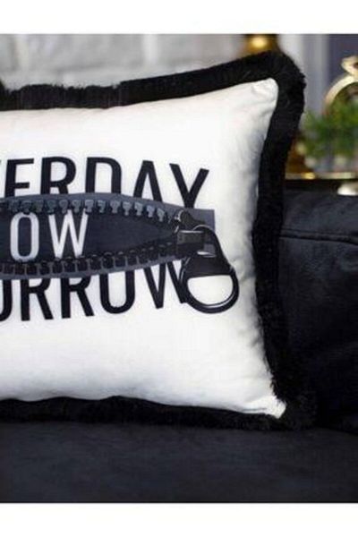 ADAHOME Pillow Yesterday Decorative Bead Fiber Filled Throw Pillow