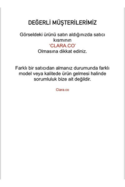 Claraco Paslanmaz Çelik Italyan Eki