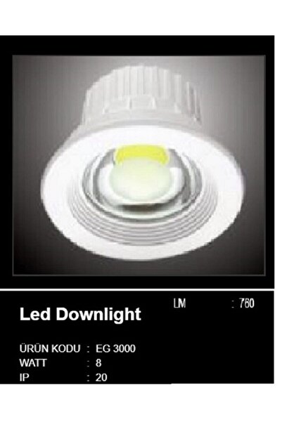 egge DOWNLIGHT ARMATÜR COB LED 8W 3" 220-240V