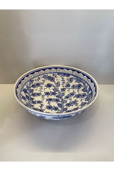 Dekordan House Bleu Blanc Ceramic Bowl