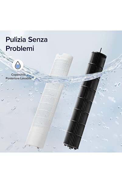 Levoit Fan Kulesi 106 Cm, Kule Fanı Sessiz 25 Db, 7,5 M/s'lik Güçlü Hız, Yukarı Ve Aşağı 60°, 90°