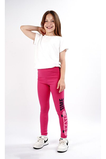 Lovella Φούξια Κοριτσίστικα Μακριά Κολάν - Βαμβάκι και Λύκρα