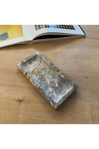 LİSPERA Galapagos Mermer Takı Standı , Mermer Çok Amaçlı Organizer , Doğal Me...