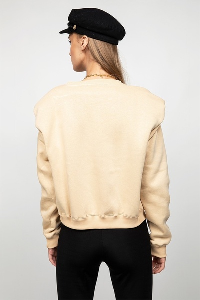 Gils Butik Padded Beige Sweat