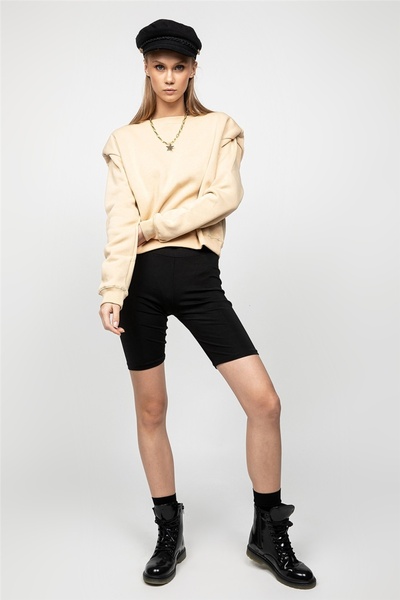 Gils Butik Padded Beige Sweat