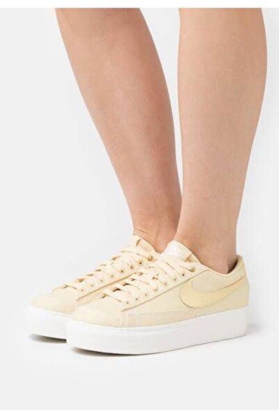 Nike Blazer Low Platform Canvas Kadın Sarı Spor Ayakkabı stilim spor