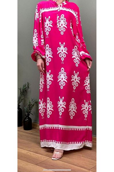 Serra Butik Hijab Dress - Alaçatı Patterned