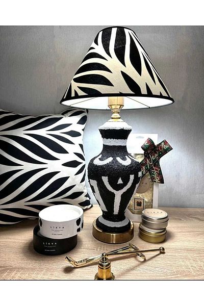 the tocco home Zebra Black and White Design Lampshade