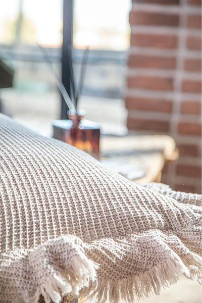 Ecocotton Dina Double Bedspread 100% Organic Cotton Pique Beige 240X260 Cm