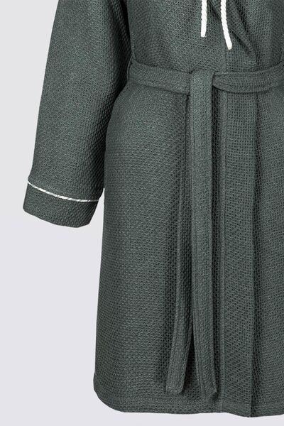 Ecocotton Γυναικείο πράσινο μπουρνούζι Naia - 100% οργανικό βαμβάκι, "Small"