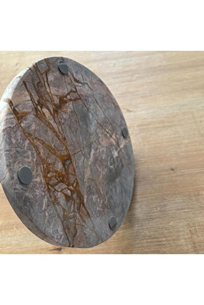 LİSPERA Galapagos Marble Round Presentation and Snack Bowl - Luxury Decorative Plate