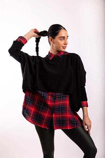 Gils Butik Siyah Crop Panço