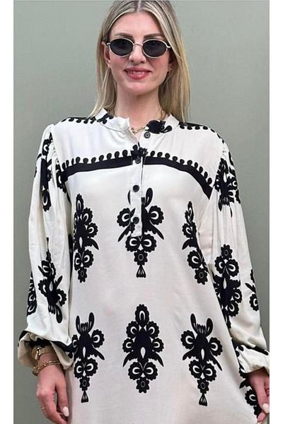 Serra Butik Hijab Dress - Alaçatı Patterned