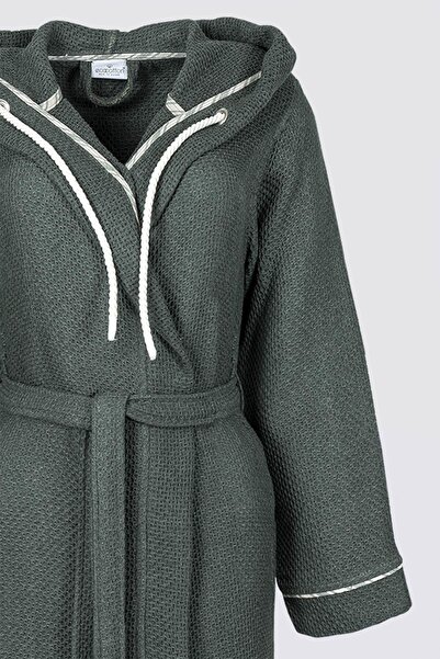 Ecocotton Γυναικείο πράσινο μπουρνούζι Naia - 100% οργανικό βαμβάκι, "Small"