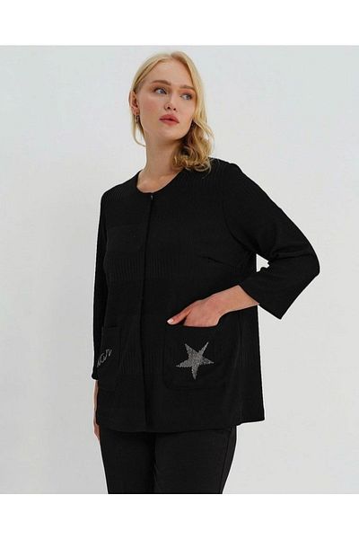 MAXLEVEL MODA Cardigan cu jachetă de mărime mare