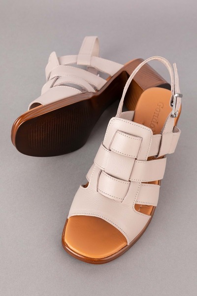 Gondol Hakiki Deri Topuklu Sandalet Iz.13103