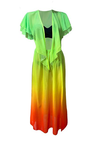 Bolder Valentina Gradient Pattern Beach Dress