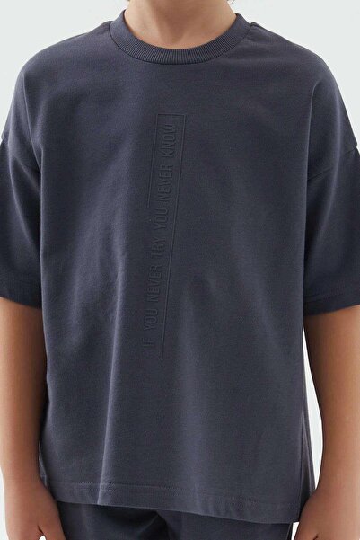 Rolypoly Boy's Anthracite Capri Waiter Pajama Set - 3052