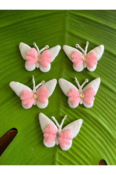 Gönülden Tasarım 5 τμχ 6Χ4 εκ. Αξεσουάρ ραφής με ανάγλυφο πεταλούδα