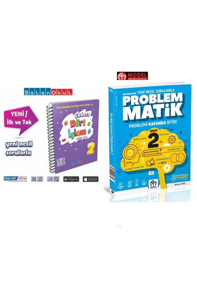 Salan Yayınları 2. Sınıf Salan  Sadece Dört İşlem Kitabı & Model Kolaydan Zor...