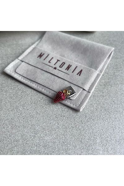 Miltonia Strawberry Pattern Charm - Steel Bracelet