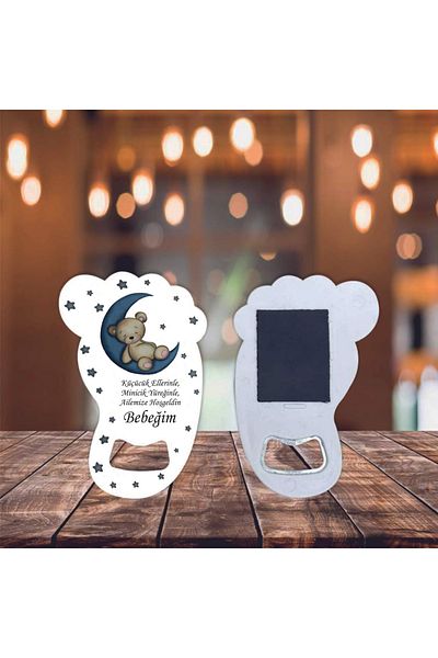 Ege ajans 10 Pieces Footprint Opener Magnet with Gelatin and Card
