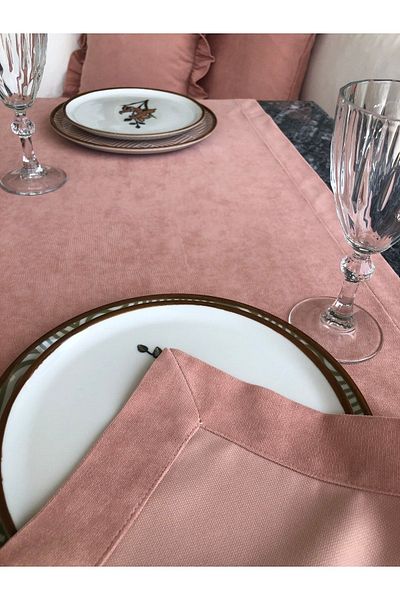 Decamor home Velvet Textured Carefree Powder Pink Runner