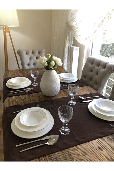 Decamor home Кадифена текстурирана кафява пътека