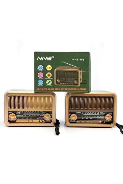 Genel Markalar Nns Ns-3315bt Taşınabilir Nostaljik Radyo Bluetooth Hoparlör M...