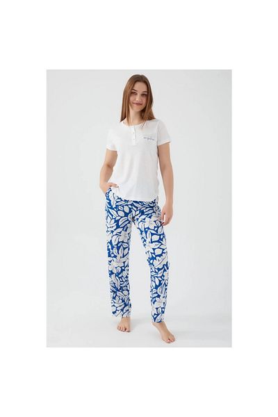 Arnetta Set pijamale de damă cu model alb
