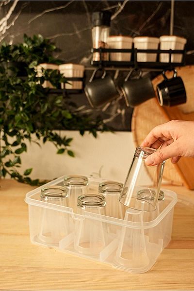Hayveys Water Cup Storage Box for Travel and Picnics - Caravan Cup Holder