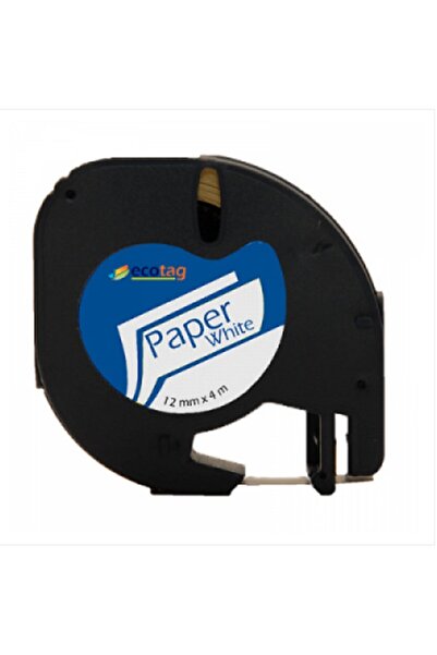 Dymo Ecotag Muadil Kağıt Şerit Beyaz 12 mm X 4 mt