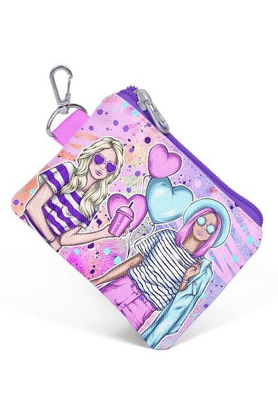 Coral High Pink Purple Fashion Girl Coin Purse for Girl