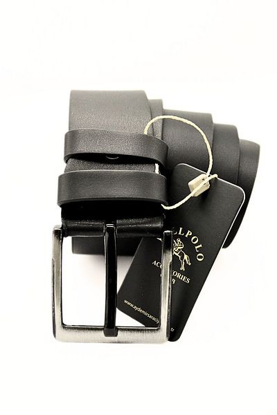 willpolo Ζώνη τζιν 4,5 εκ. Ποιοτική Vegan Faux Leather Μαύρη