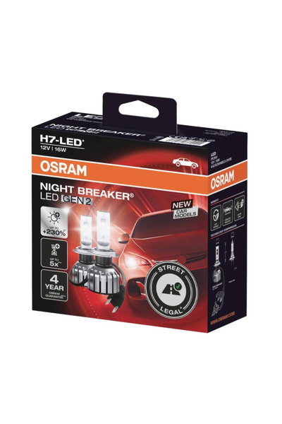Osram H7 Night Braker Led GEN.2 2024, 6000K Beyaz (2 Adet Takım)