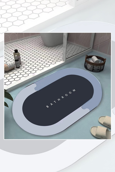 Efege Bath Mat Super Water Absorbent Non-Slip Ablution Mat for Shower Bathroo...